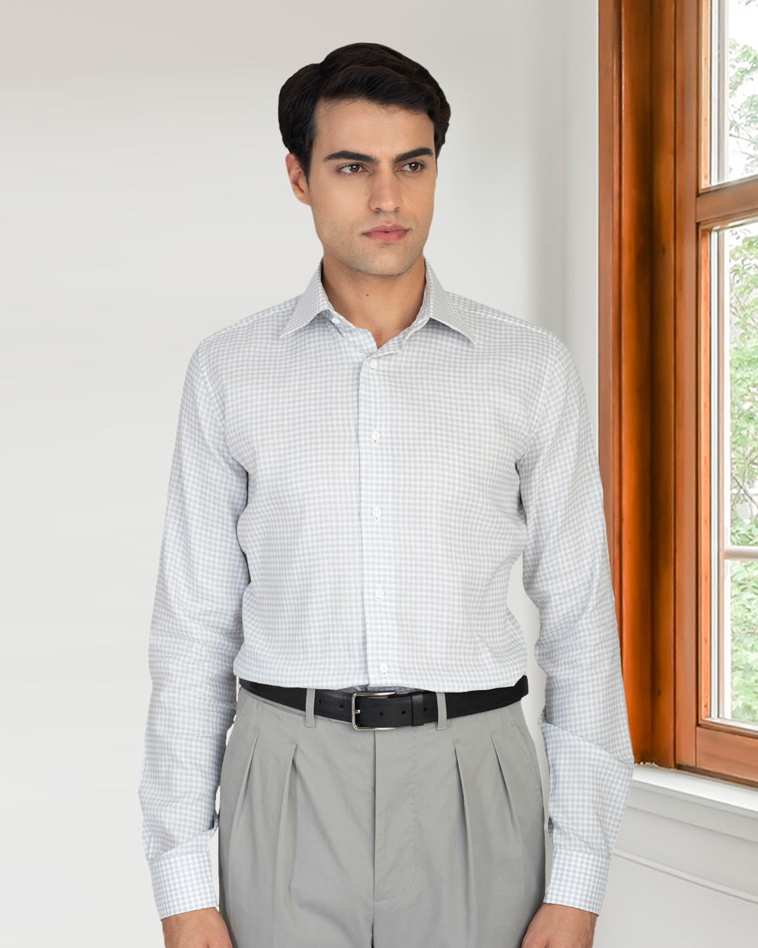 Pleated Dark Grey Dress Pant