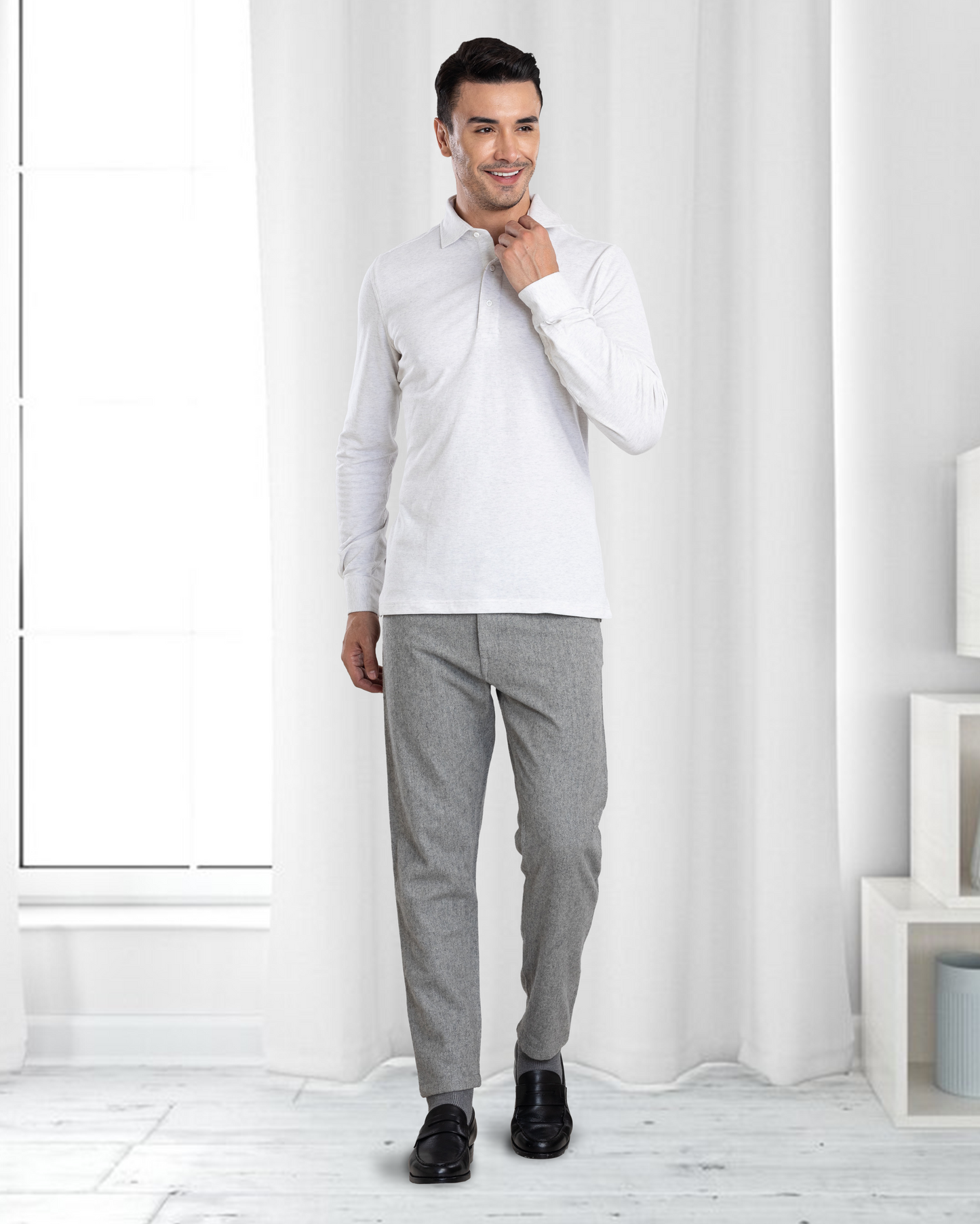 Grey Wool Jeans