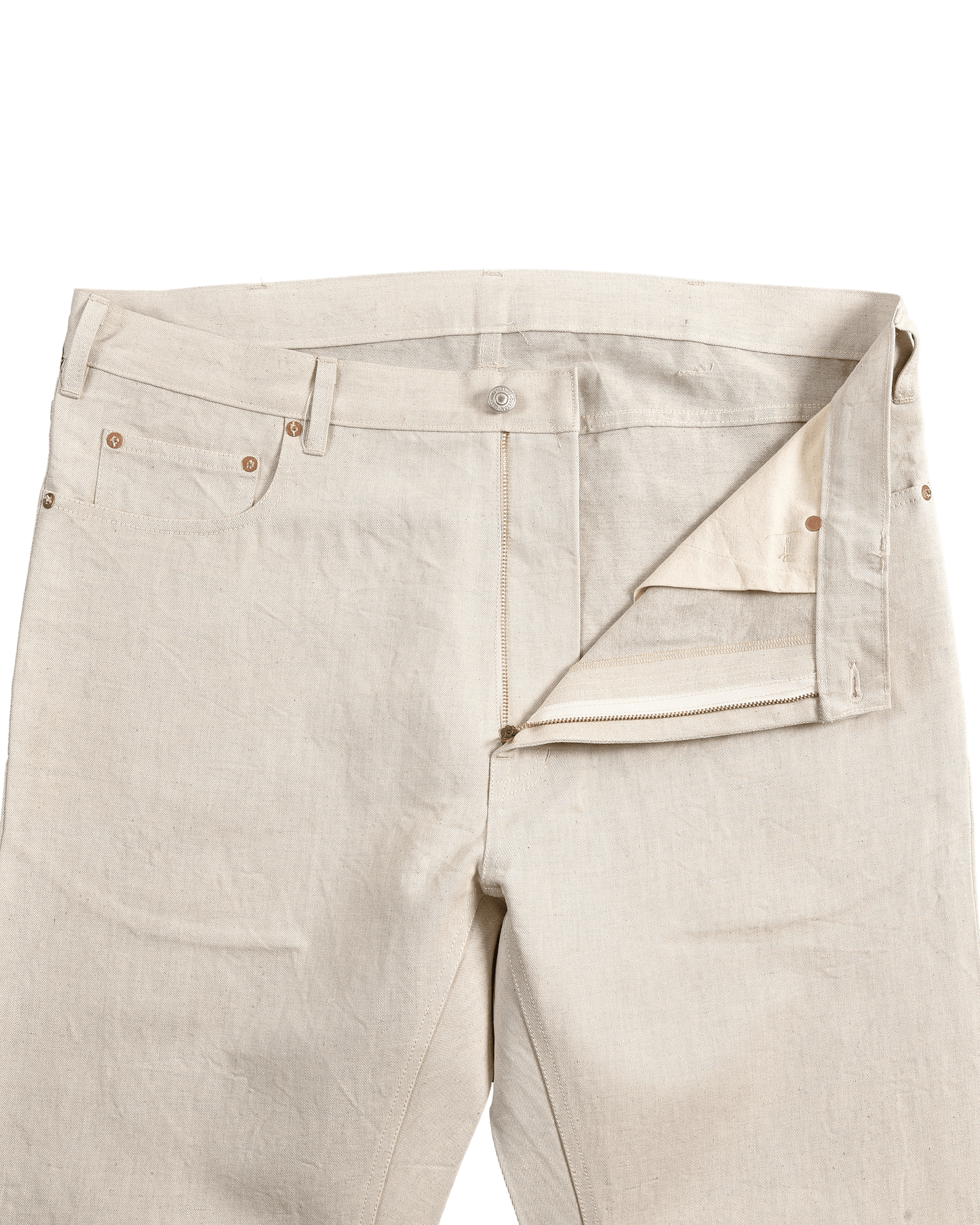 Ecru Twill Denim Jeans