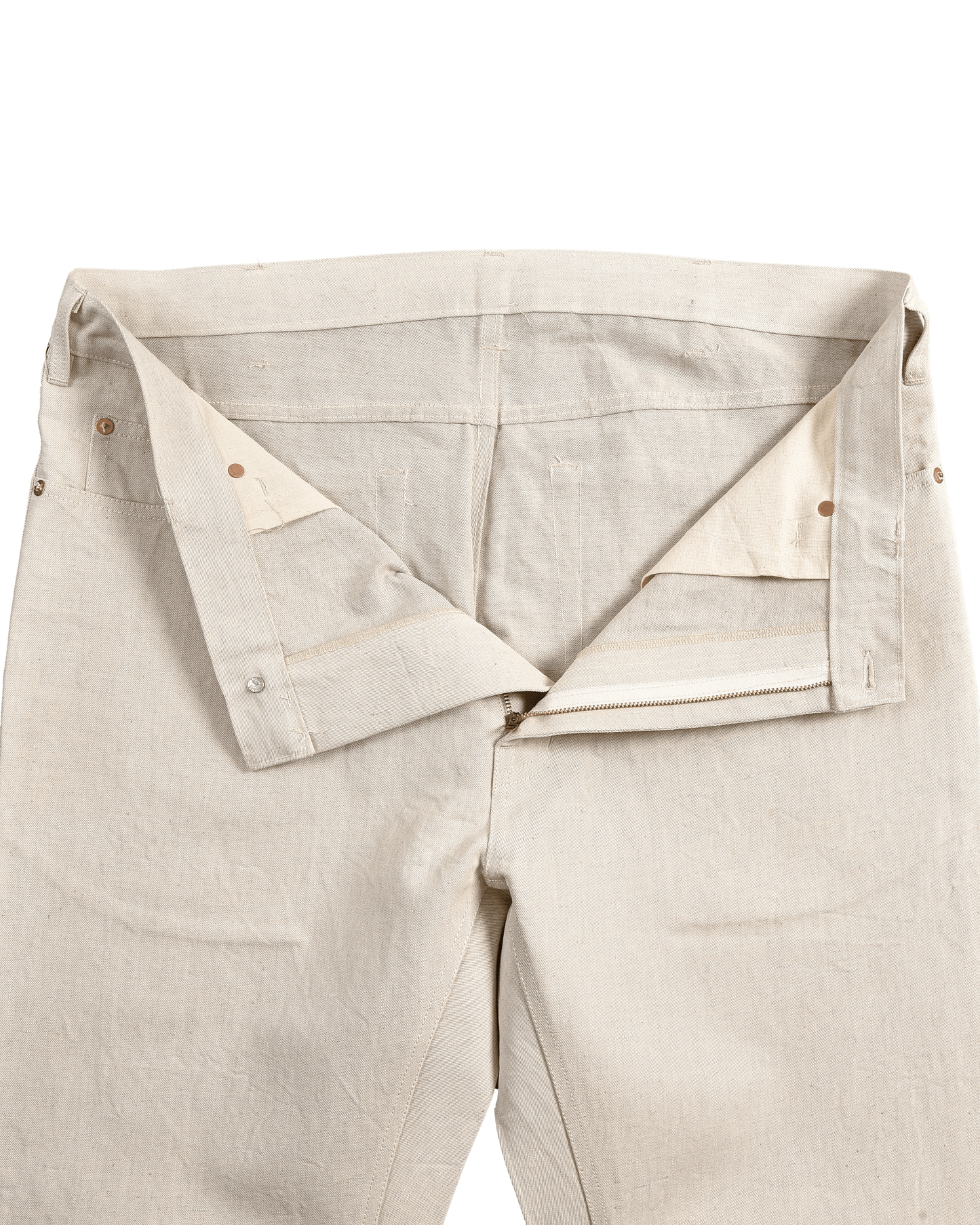 Ecru Twill Denim Jeans
