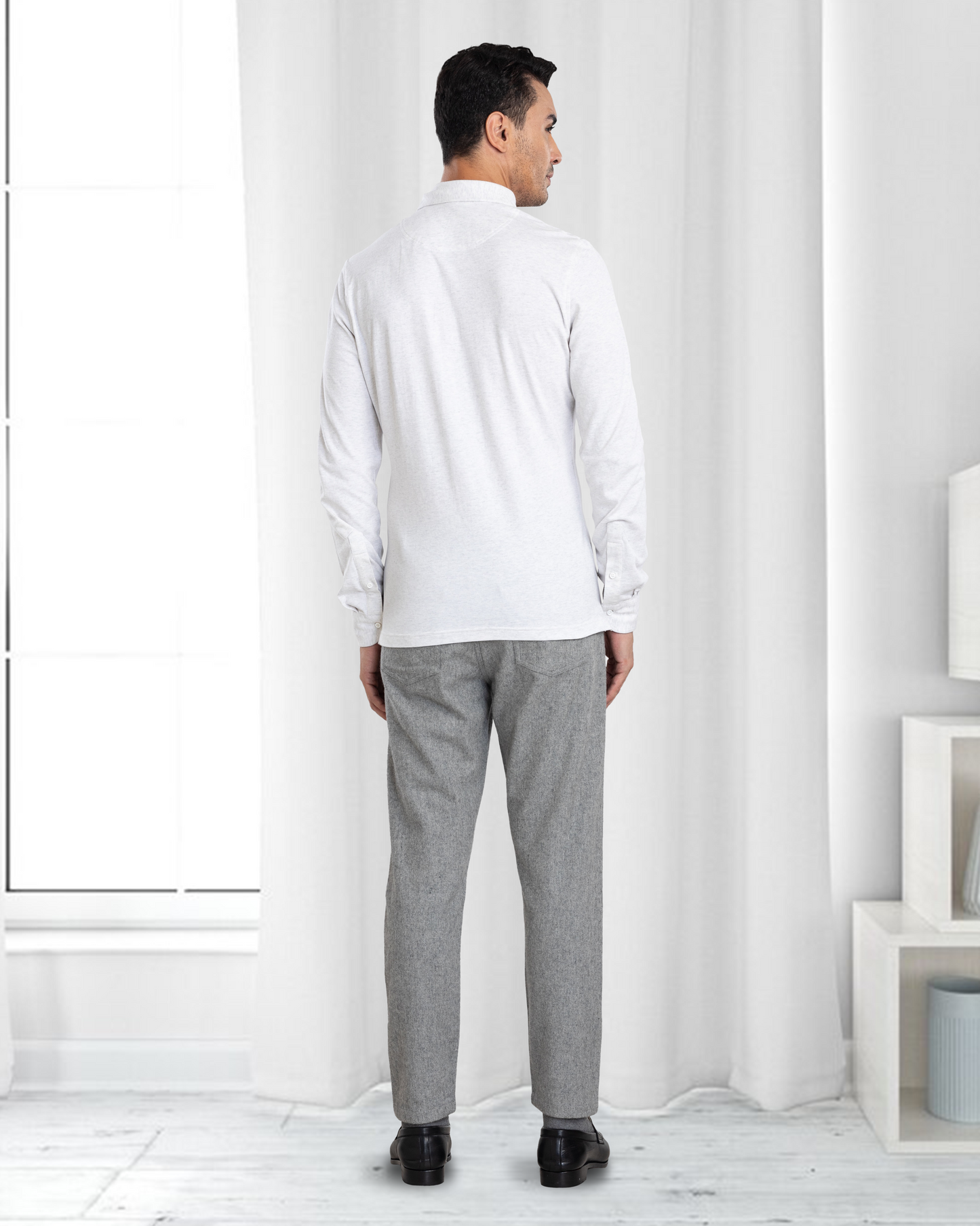 Grey Wool Jeans