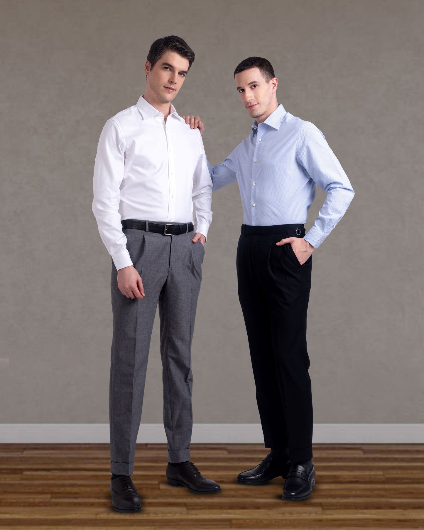 Pleated Vitale Barberis Canonico Grey Dress Pant