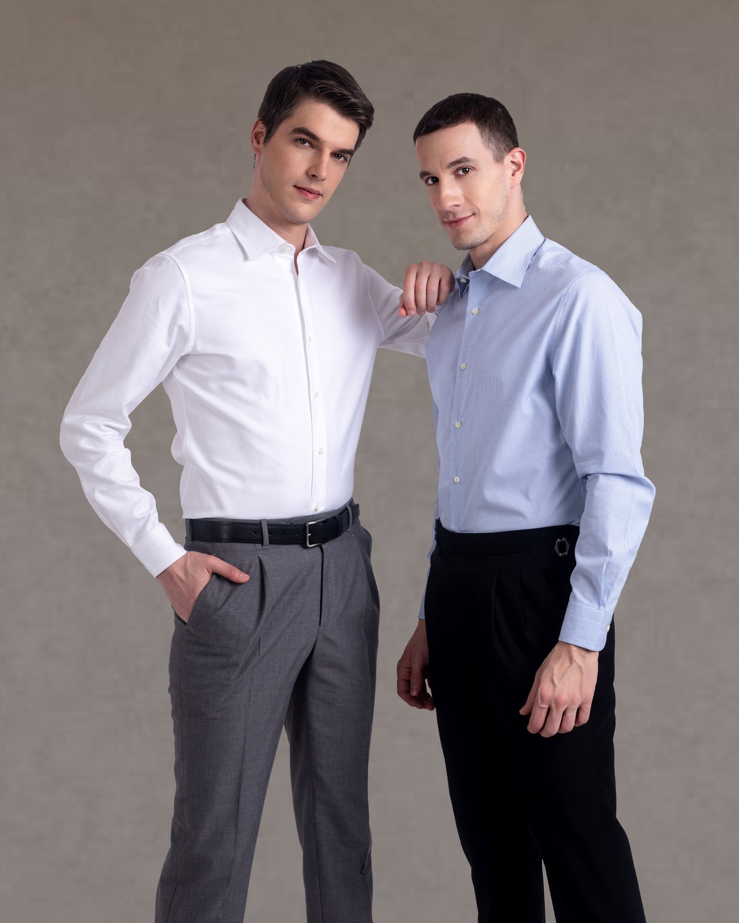 Pleated Vitale Barberis Canonico Grey Dress Pant