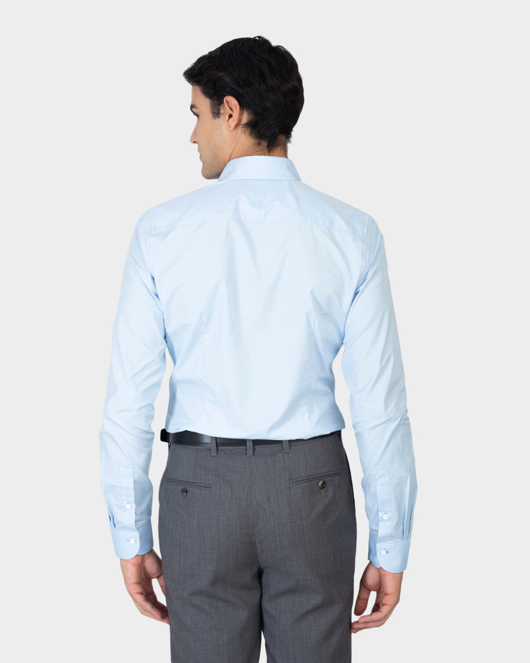Washable Wool Pants: Plain Mid Grey