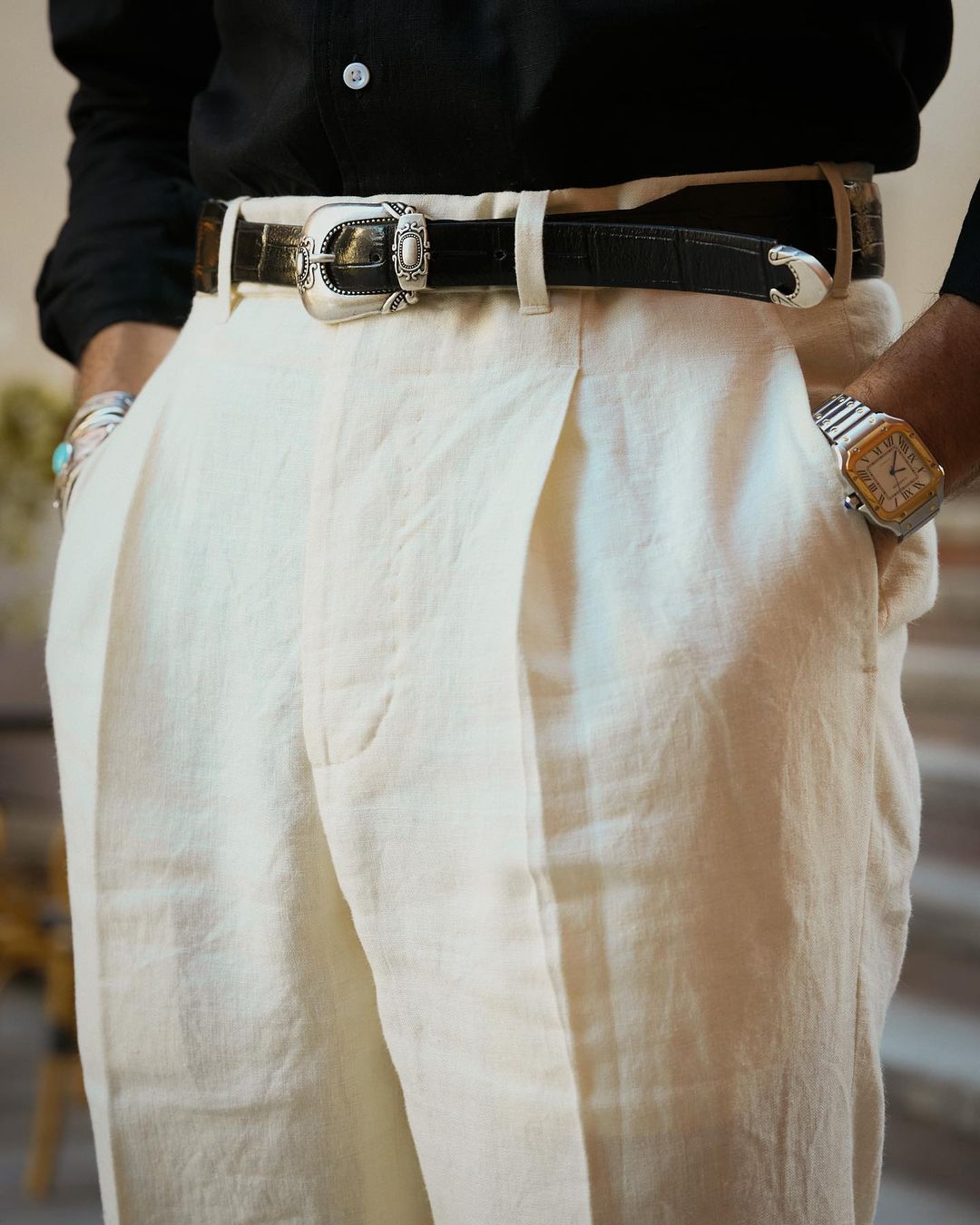 Black Linen Classic Shirt