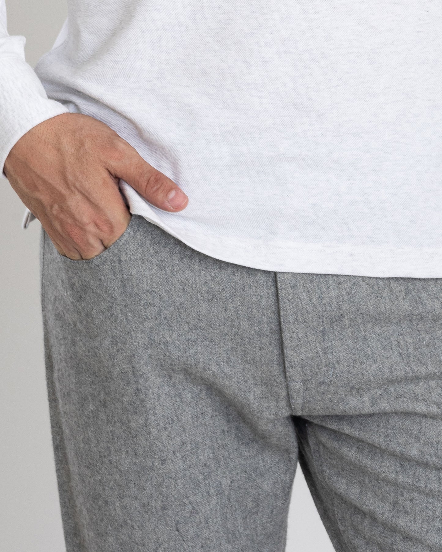 Grey Wool Jeans