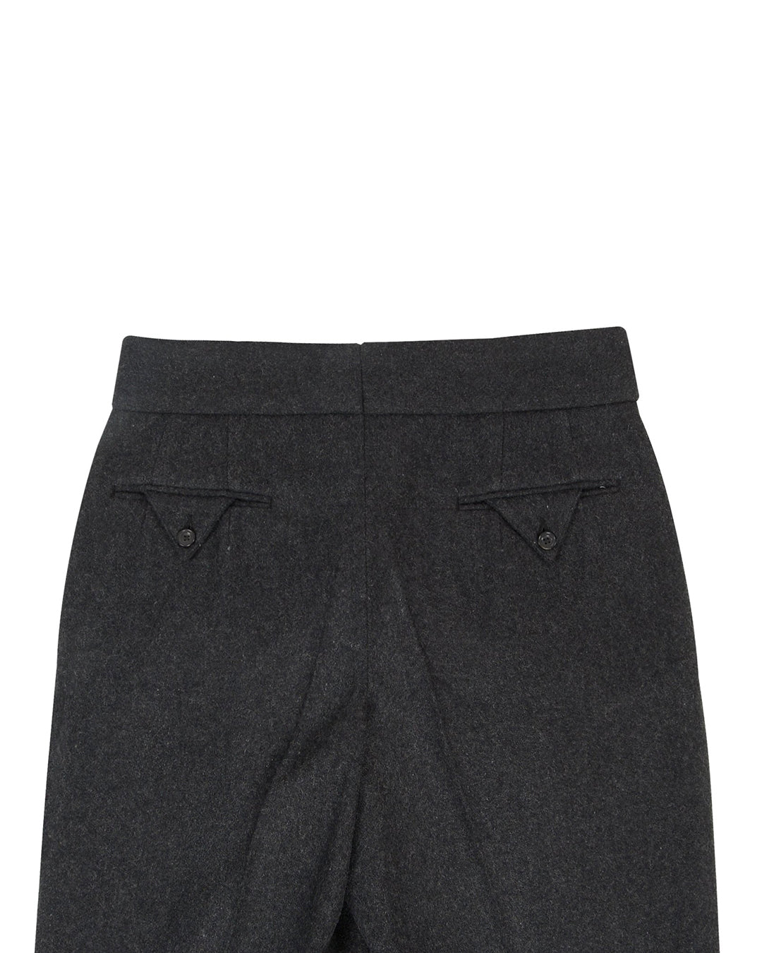 Gurkha Pant in Charcoal Grey 100% Wool Flannel
