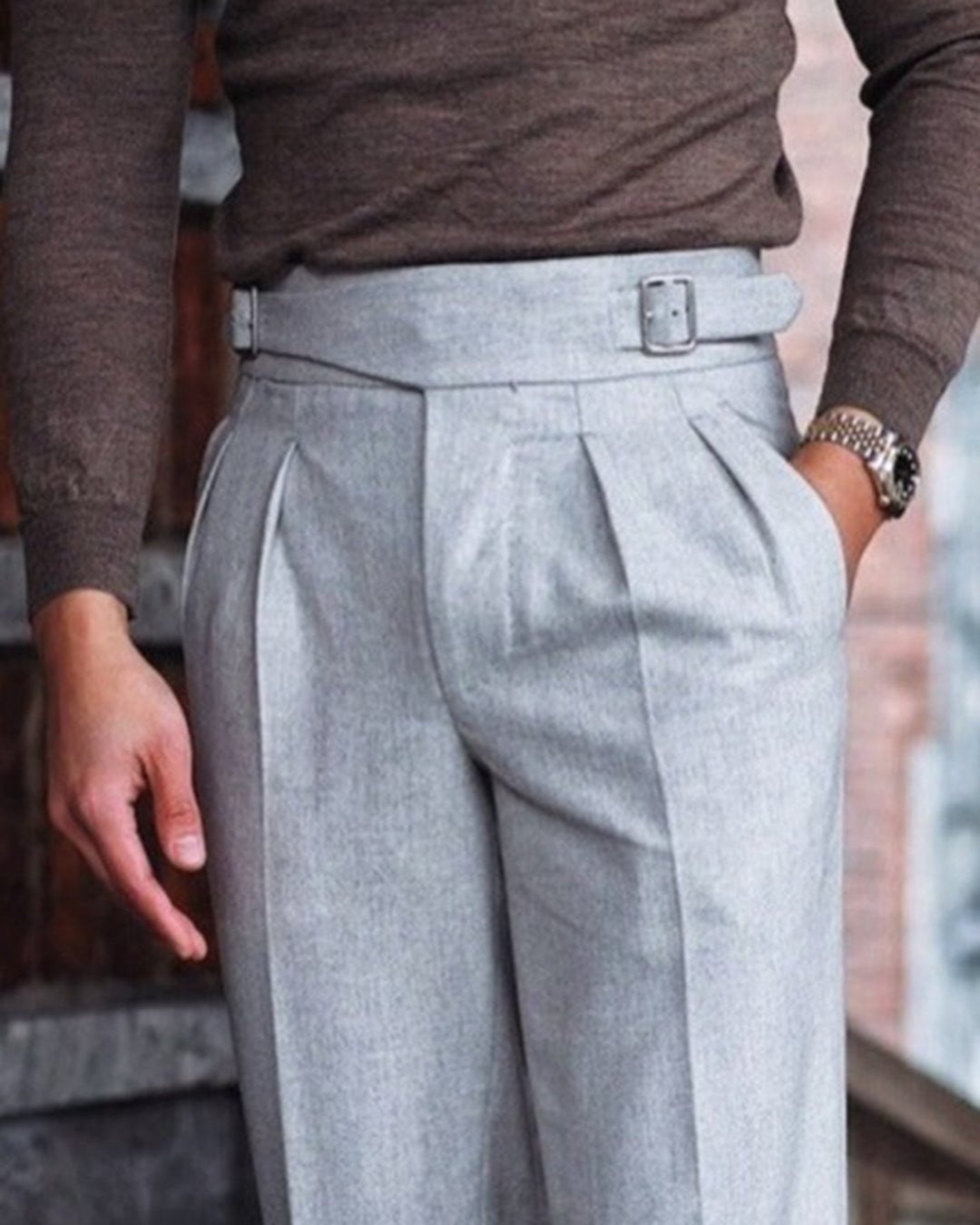 Gurkha Pant in Vitale Barberis Canonico - Flannels Light Grey