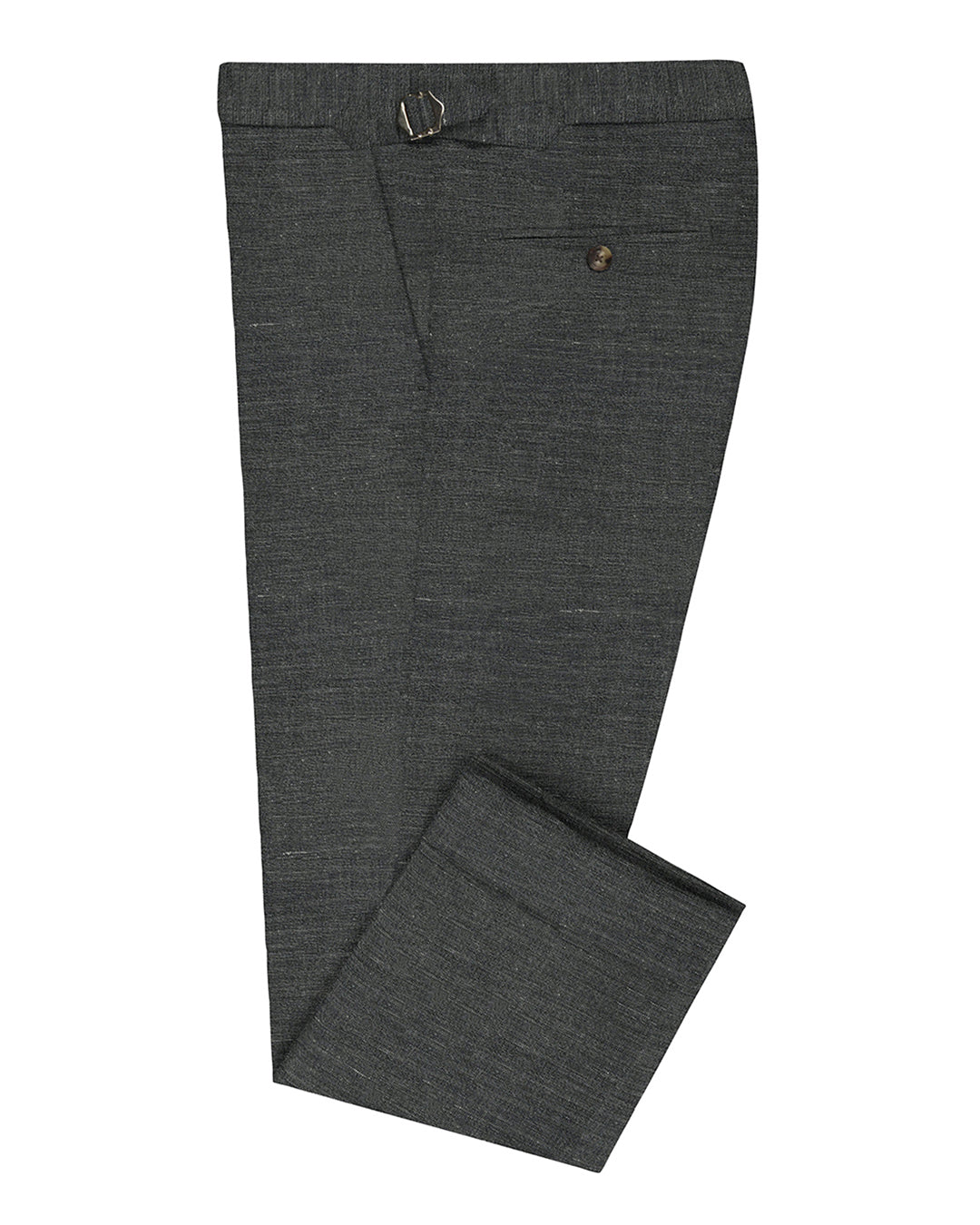 Solbiati Ash Grey Linen Dress Pant