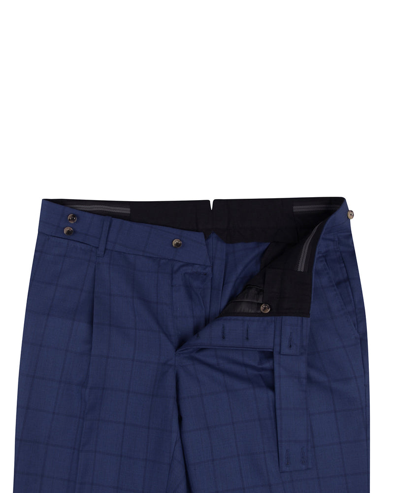Drago : Super 160s Royal Blue Checks