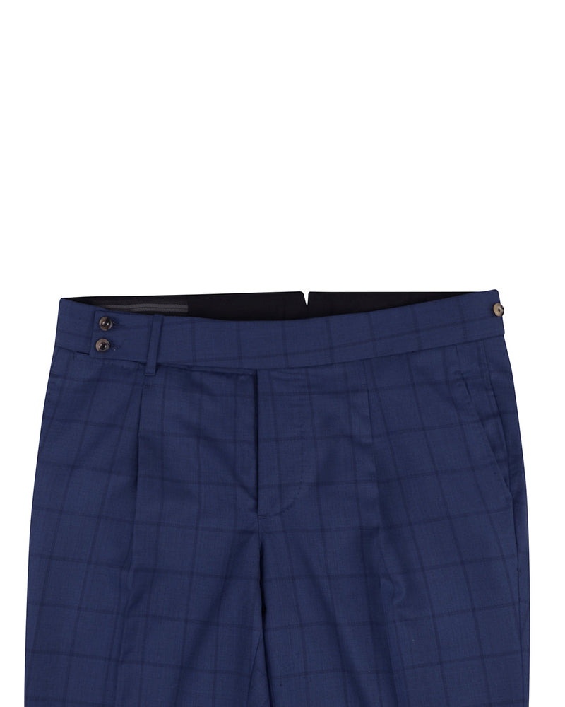 Drago : Super 160s Royal Blue Checks