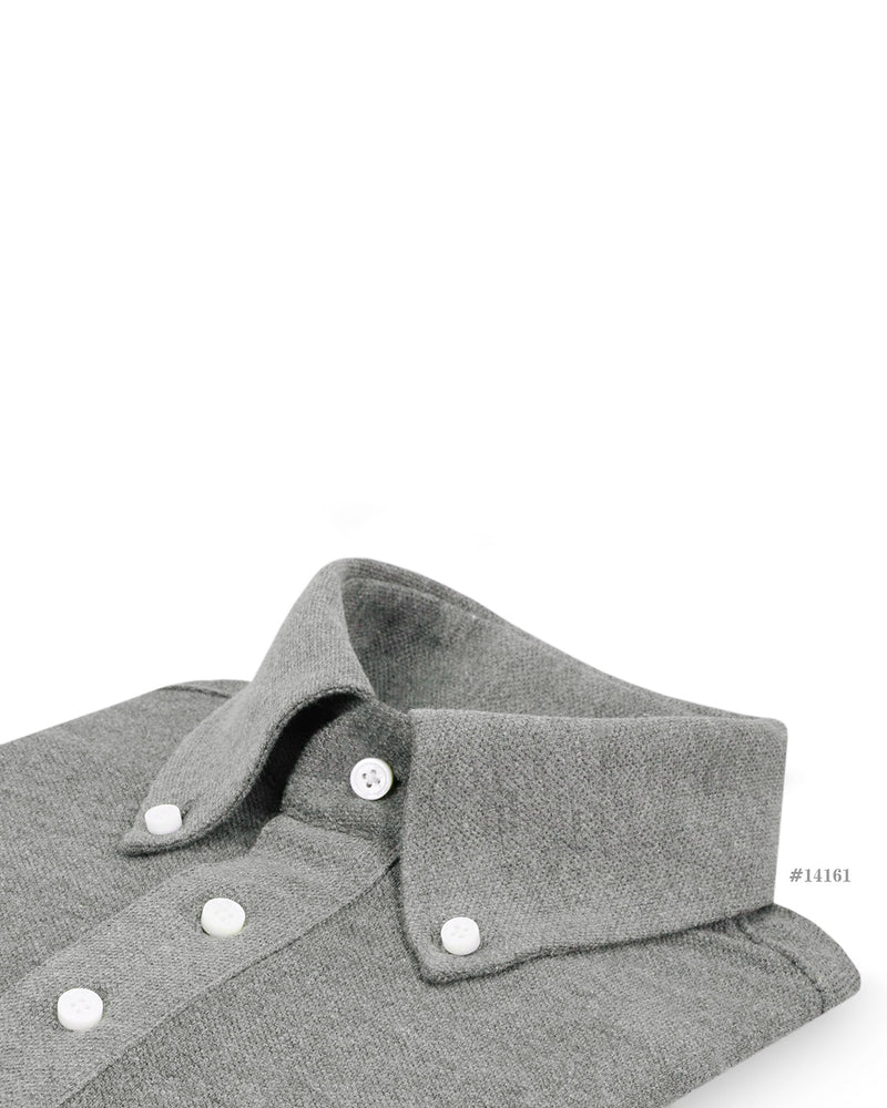 Mittleres T-Shirt in Dunkelgrau meliert