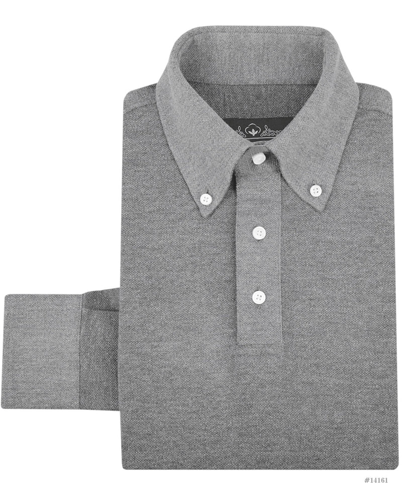 Mittleres T-Shirt in Dunkelgrau meliert