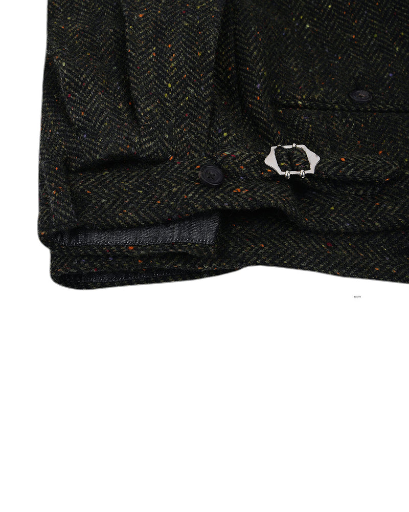 Molloy Herringbone Donegal Tweed Hose - Wald