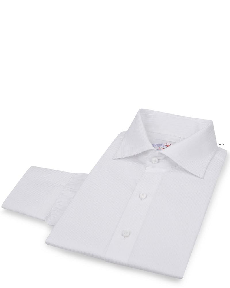 Chemise d'affaires : Micro-chevrons blancs