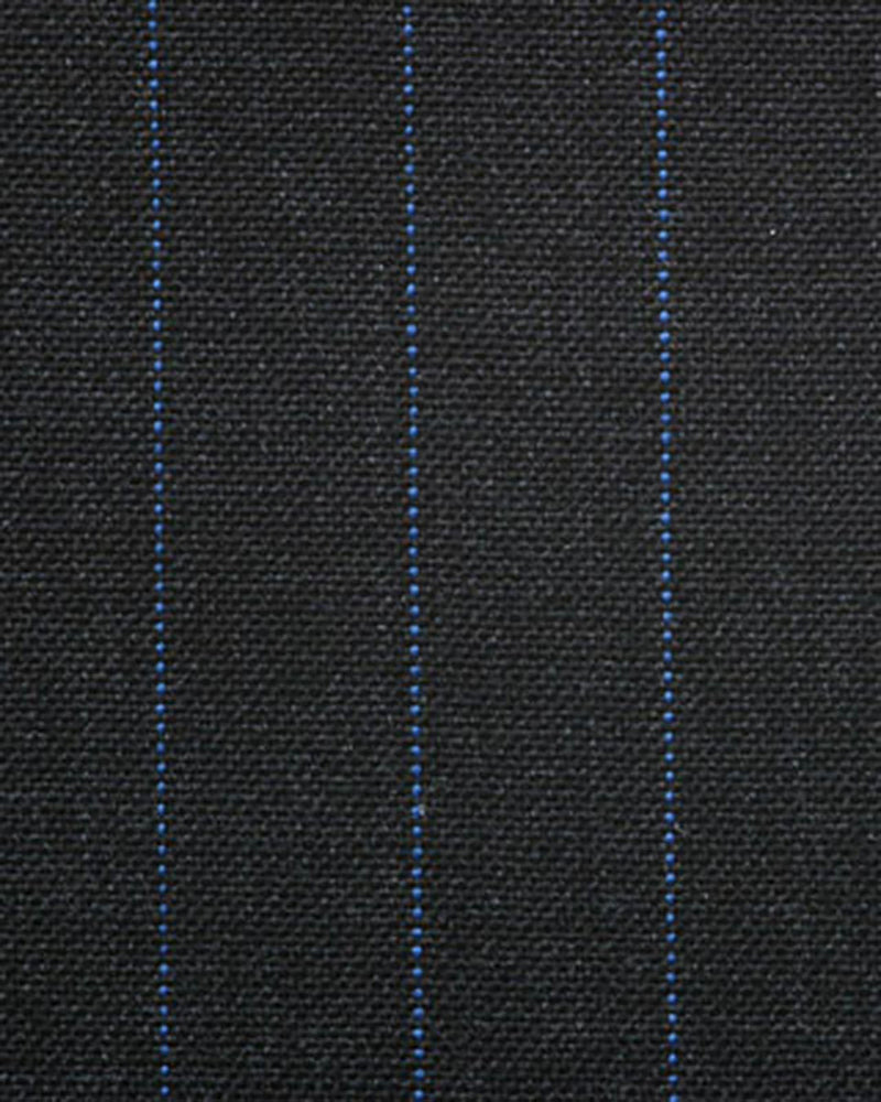 Laine fine Dugdale - Grise à fines rayures bleues