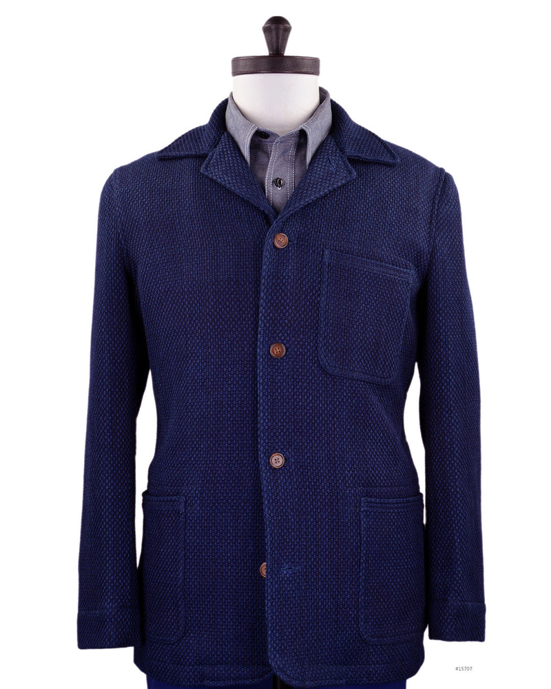 Indigo schwere Sashiko-Jacke