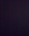 Dugdale Fine Kammgarn - Marineblau mit roter Jacke mit Nadelstreifen