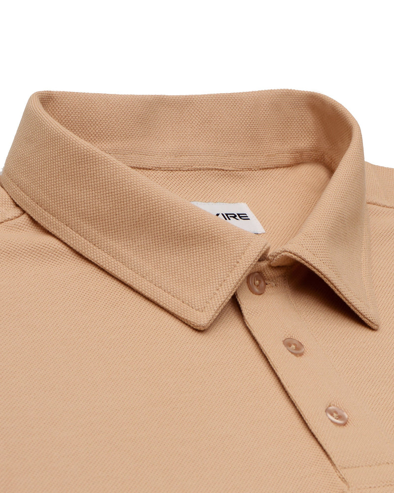 EZS Aria Beige Langarm-Polo