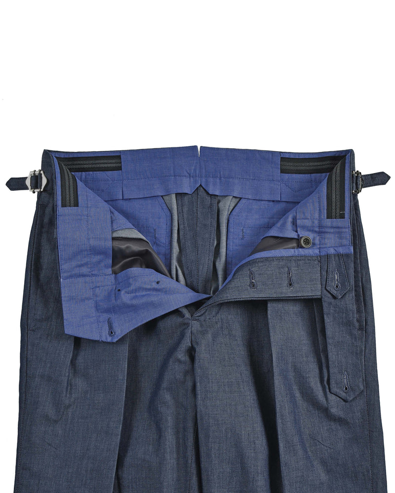 Marineblaue Chambray-Hose