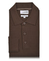 EZS Merino-Wollpolo, braun, langärmlig