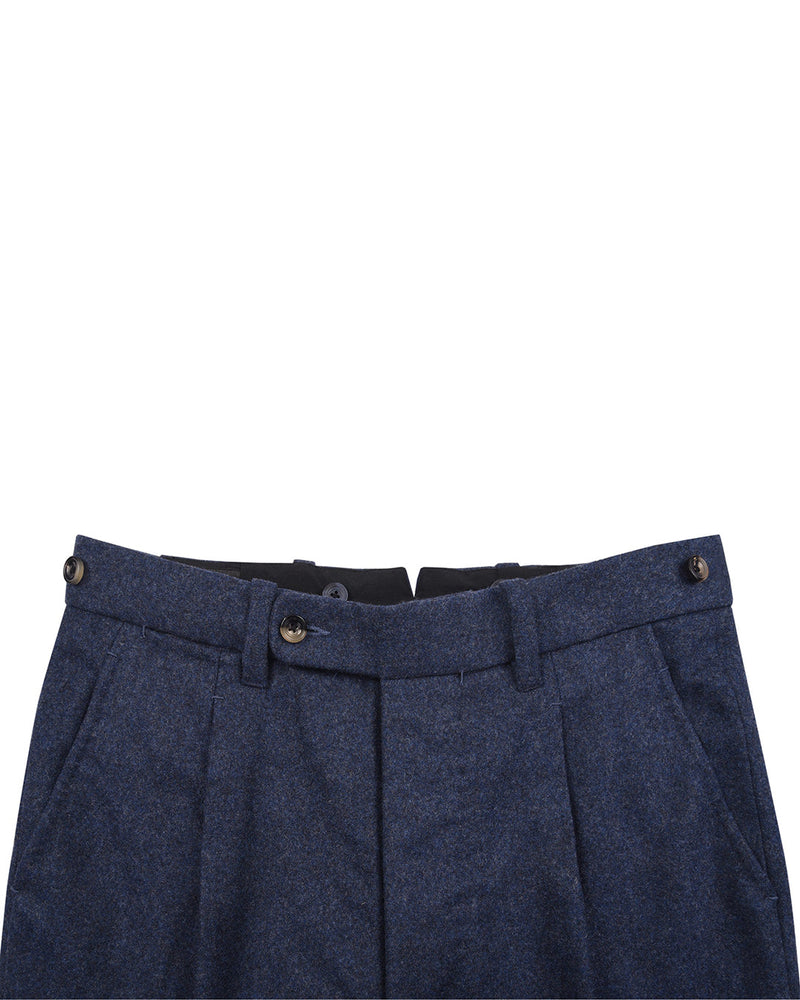 Minnis Flannel : Pantalon en sergé bleu