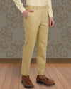 Anzughose aus weichem Twill in sanftem Senfgelb