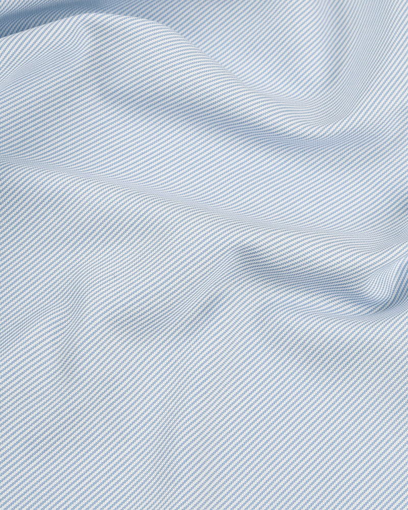 Chemise à rayures mille-feuilles bleu ciel