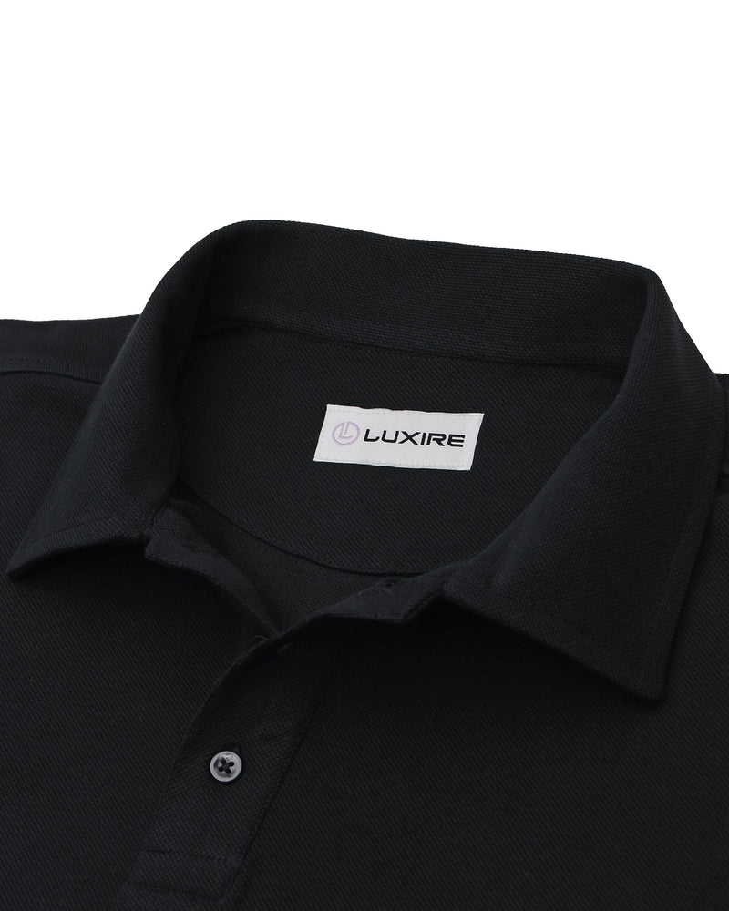 EZS Aria Schwarzes Langarm-Polohemd
