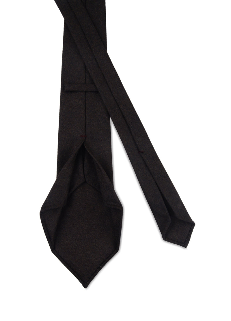 Dark Chocolate Brown Flannel Tie