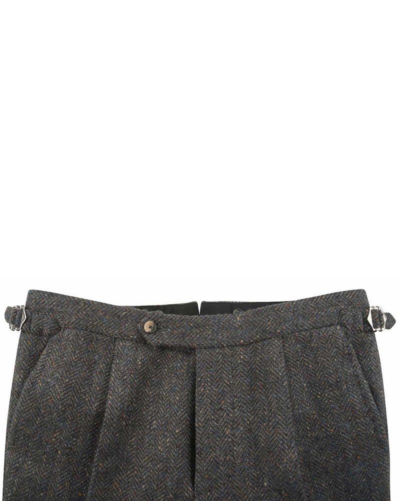 Molloy Herringbone Donegal Tweed Hose - Indigo