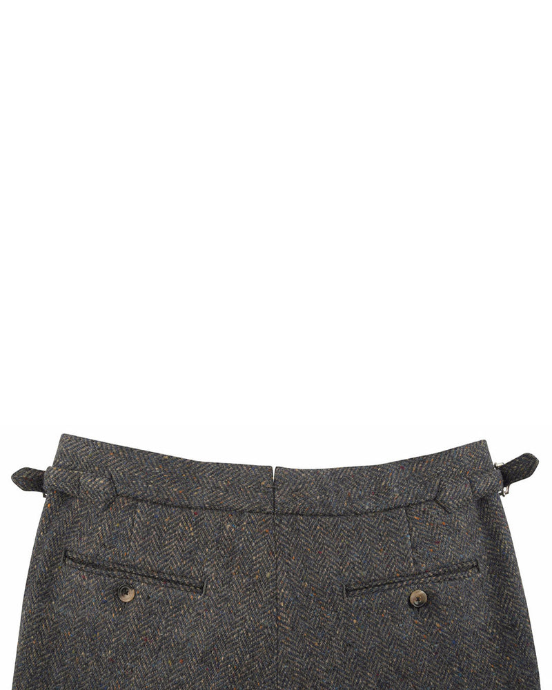 Molloy Herringbone Donegal Tweed Hose - Indigo