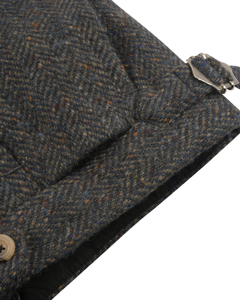 Molloy Herringbone Donegal Tweed Hose - Indigo