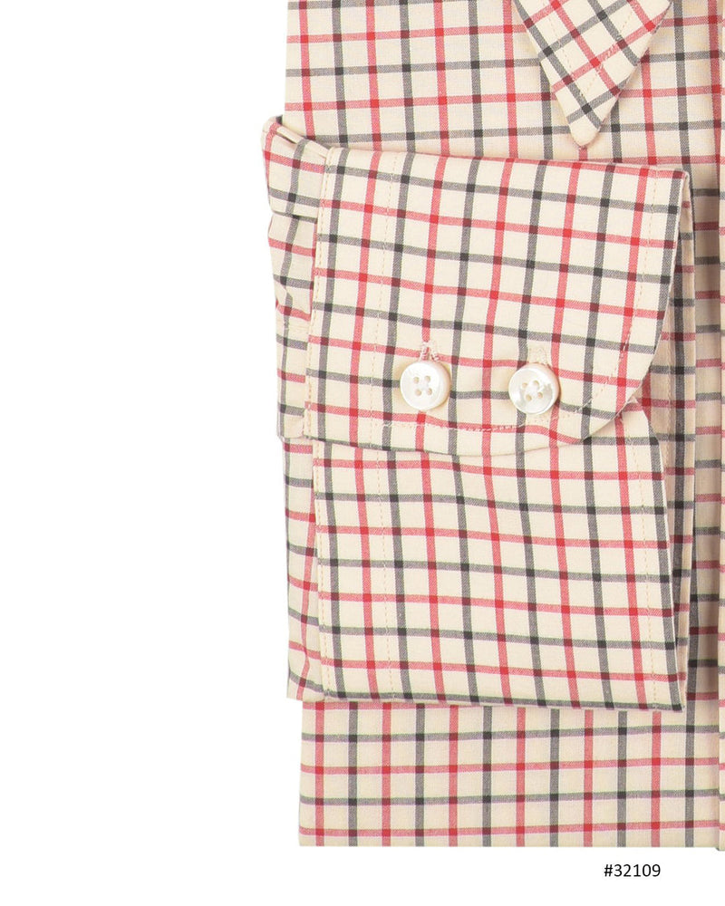 Country Checks Rot Schwarz Creme