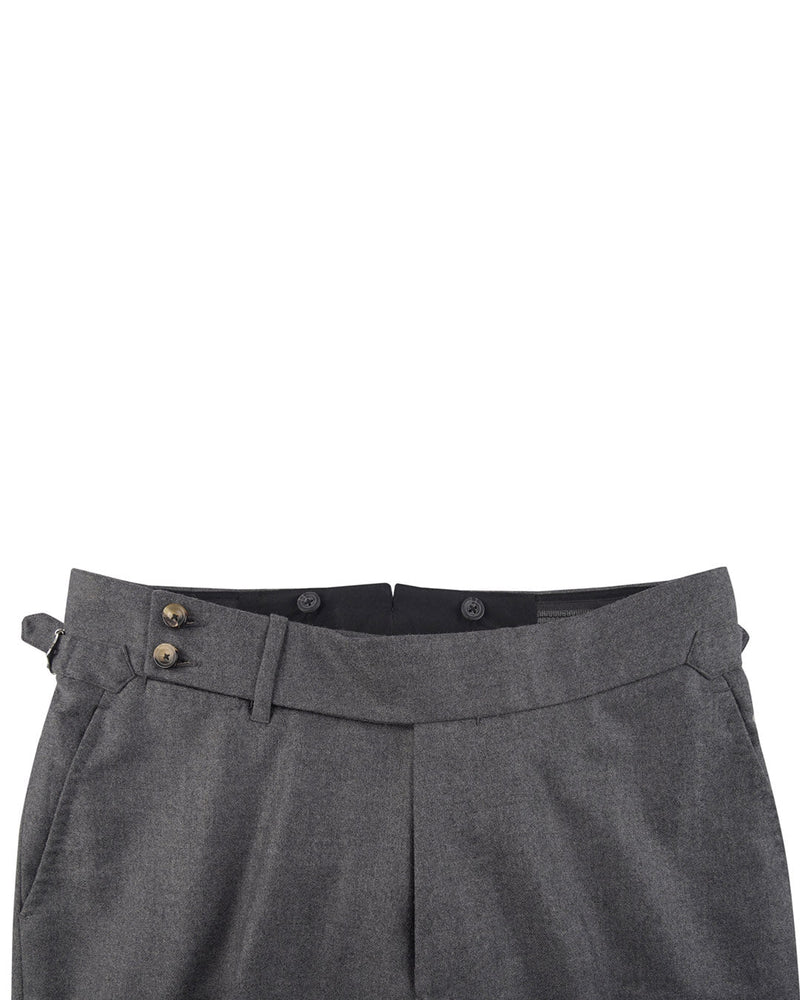 Minnis Flanellhose aus mittelgrauer Wolle