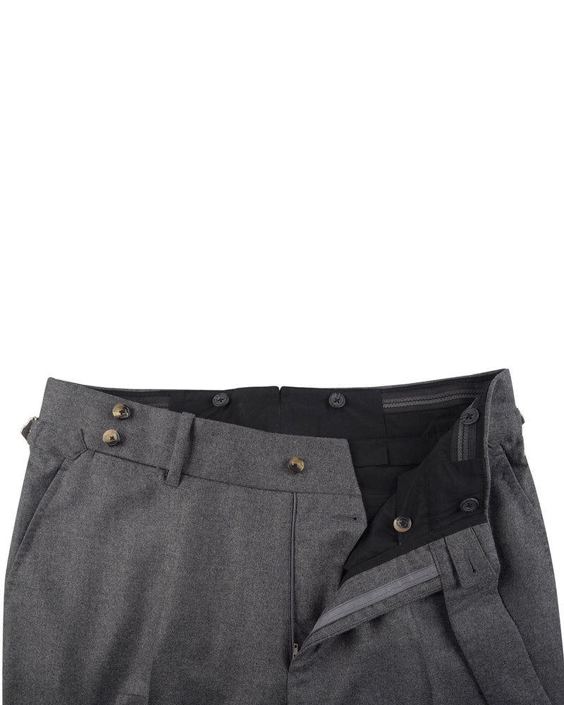 Minnis Flanellhose aus mittelgrauer Wolle