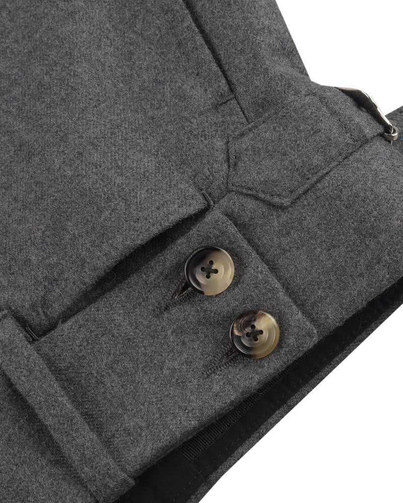 Minnis Flanellhose aus mittelgrauer Wolle