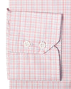 Alumo Lachsrosa und graue Mini-Tartan-Karos