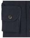 Dunkelblaues Flanell-Arbeitshemd