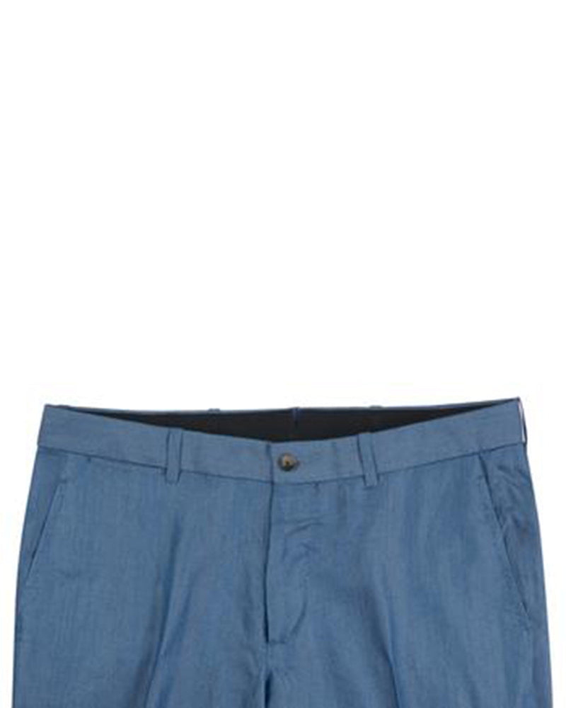 Blaue einfarbige Baumwollhose