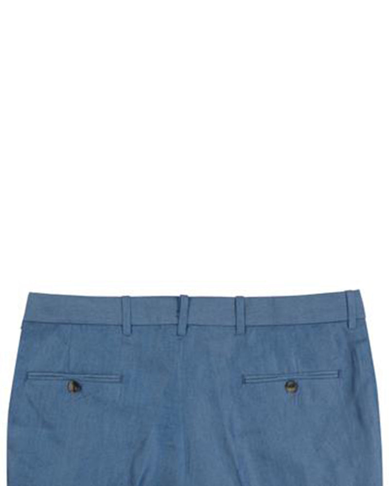 Blaue einfarbige Baumwollhose