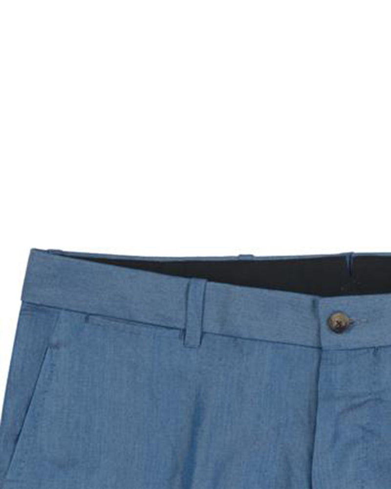 Blaue einfarbige Baumwollhose
