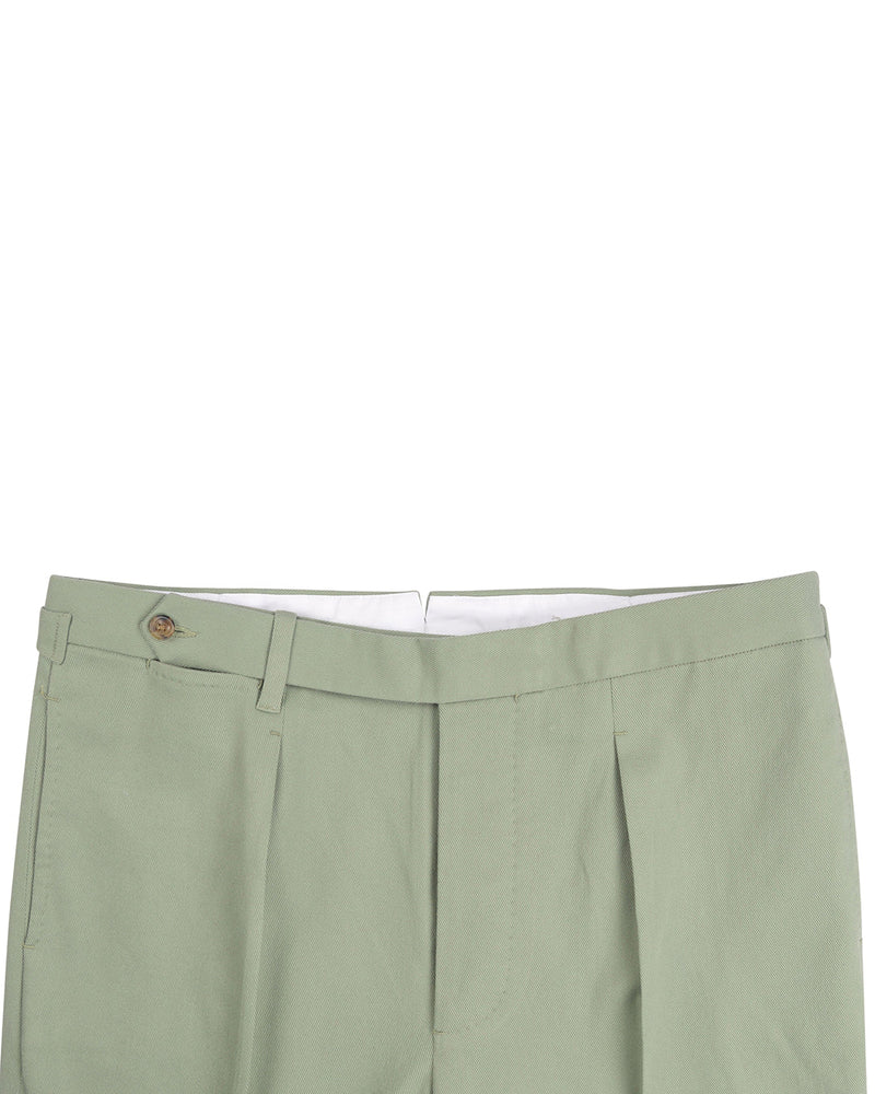 Lorbeergrüne Twill-Hose
