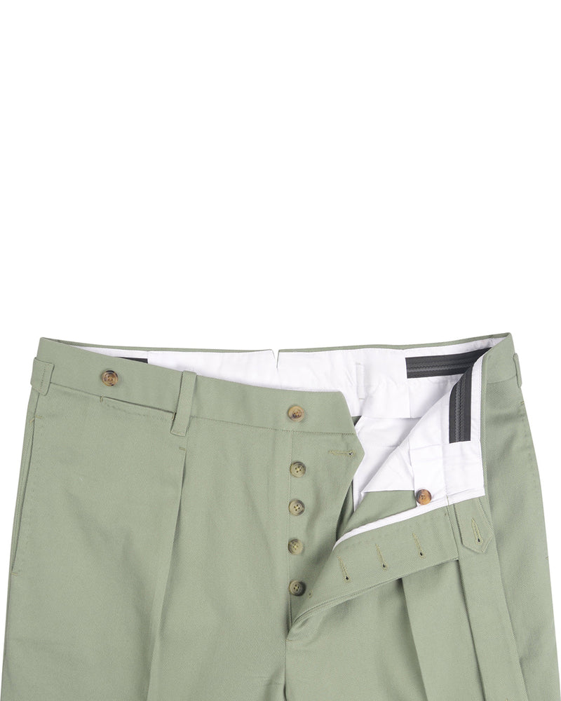 Lorbeergrüne Twill-Hose