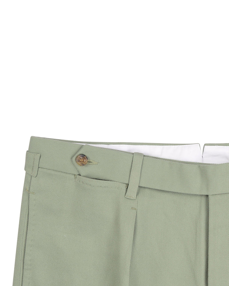 Lorbeergrüne Twill-Hose