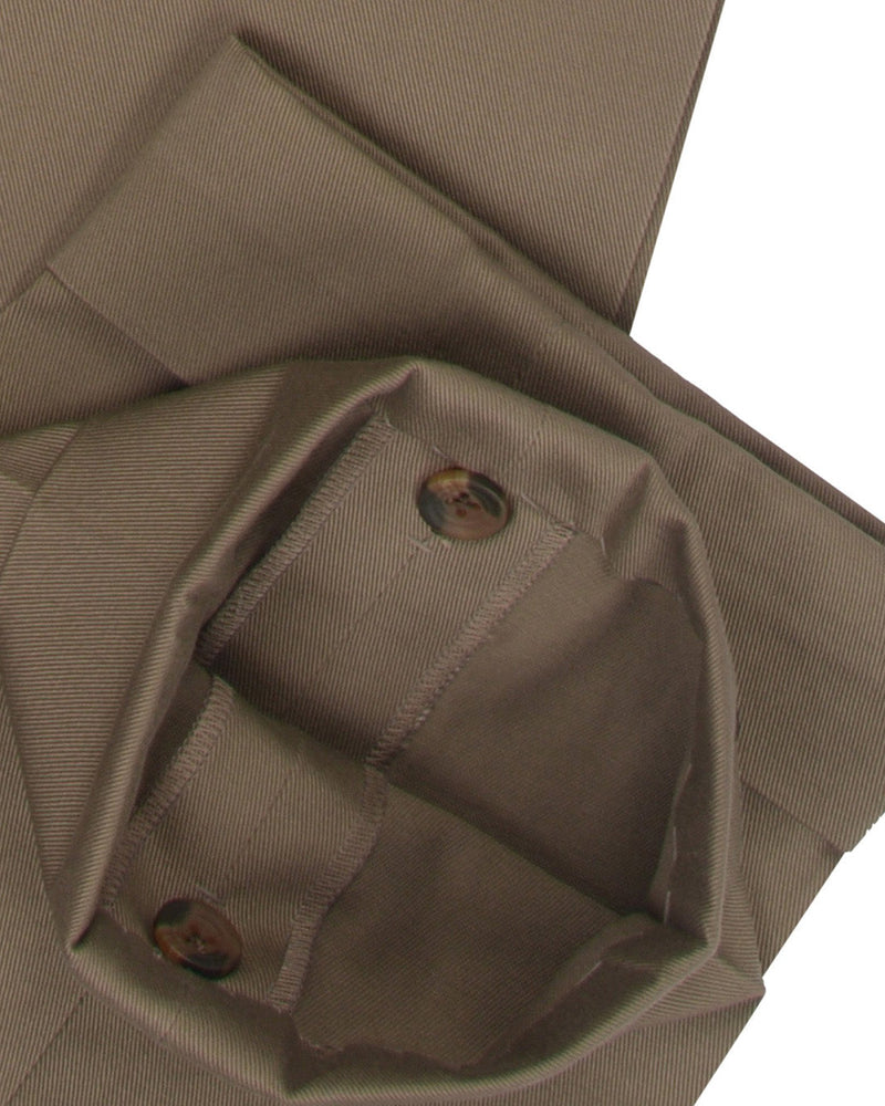 Dunkelbraune Twill-Chino