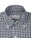 Weißer blauer grüner Gingham