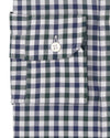 Weißer blauer grüner Gingham