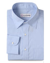 Robe Canclini à fines rayures bleues sur fond blanc