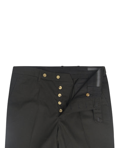 Schwarze Ripstop-Chinohose